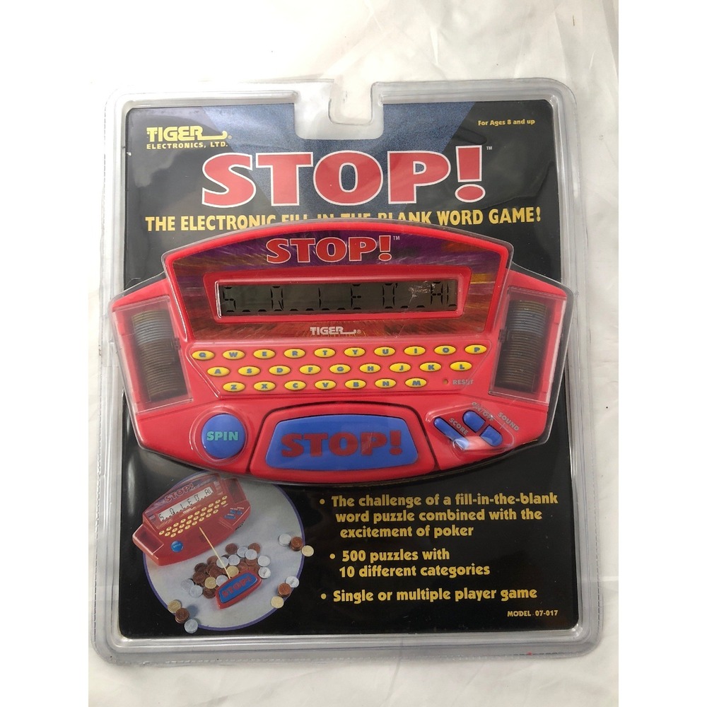Tiger Electronics STOP! Word Game Unisex OS Red NEW Vintage 1998 Handheld 07-017